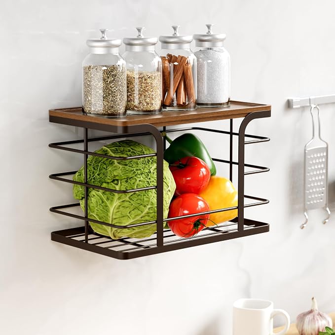 2 Pack Storage Stackable Kitchen Laundry Pantry Organizers, Wall Mount Trash - Image 4