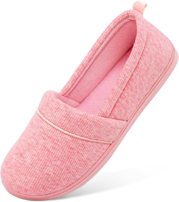 HomeTop Women's Comfy Loafer Slippers Lightweight Memory Foam Non-slip Indoor by HomeTop