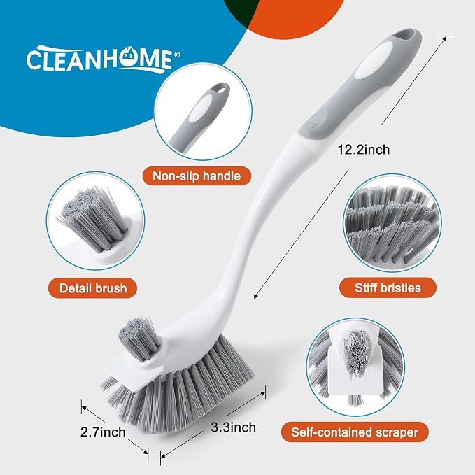 4-Pack Heavy-Duty Dish Scrub Brushes - Image 2