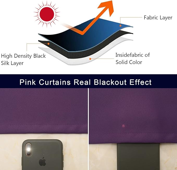 Pickluc Purple Cafe Half Window Curtain, 30 Inches Length, Rod Pocket Small - Image 5