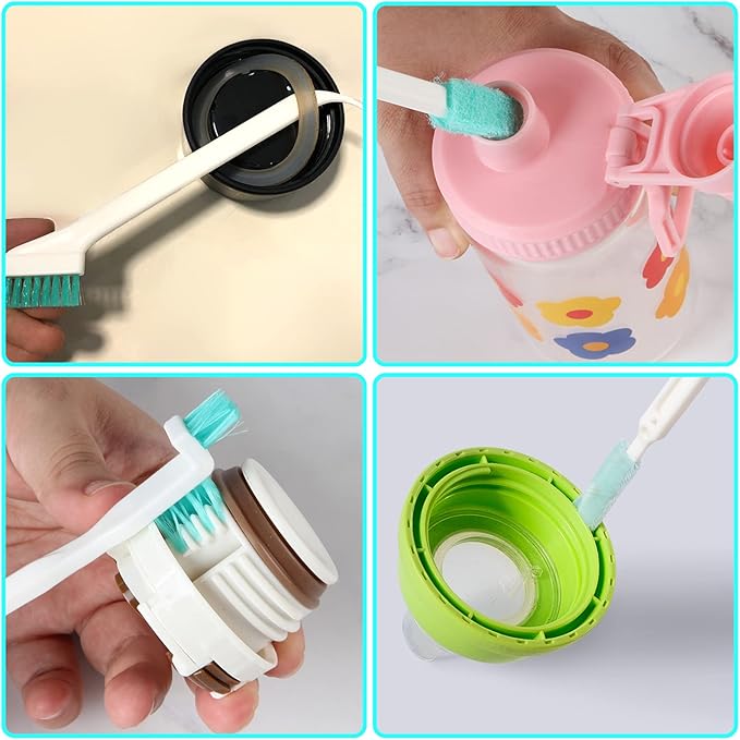 18 Pcs Small Household Cleaning Brushes by ELEMGULY, Deep Detail Crevice Brush - Image 4