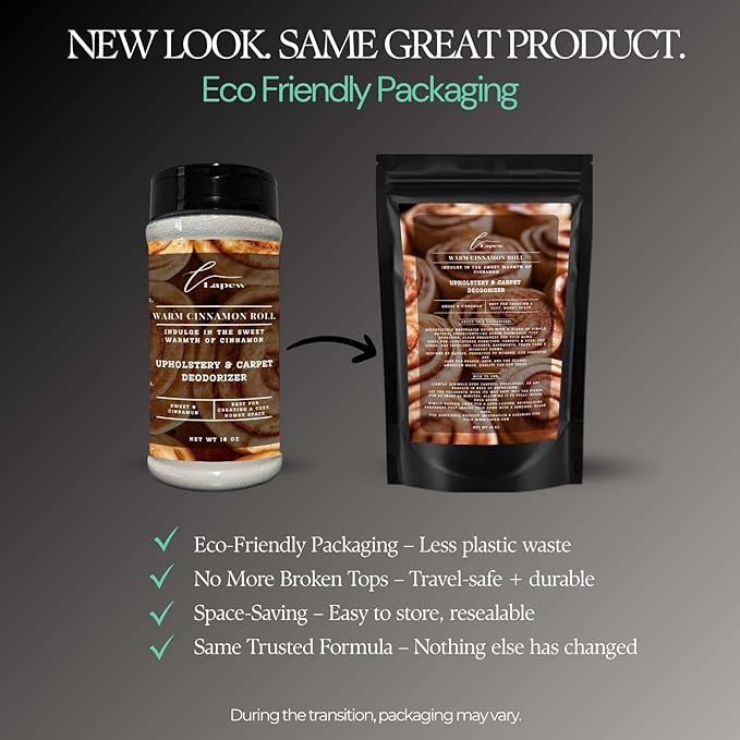 Warm Cinnamon Roll Carpet Freshener Powder 16 oz | Powerful Odor Eliminator - Image 2