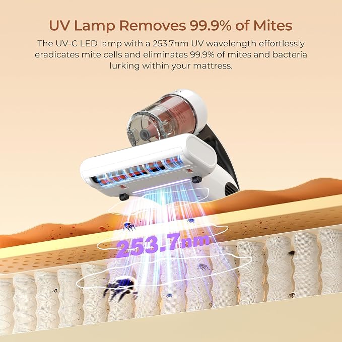 JIGOO J200 Improve Sleep Mattress Vacuum Cleaner Uv Sanitizing, Deep Cleaning - Image 4