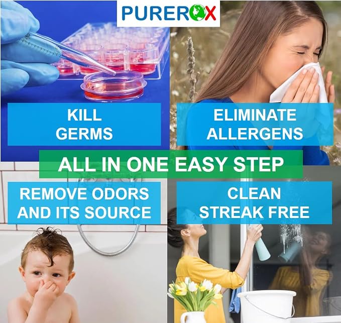 disinfectant Eliminate 99.9999% viruses, MRSA and fungi. PUREROX Hypochlorous - Image 4