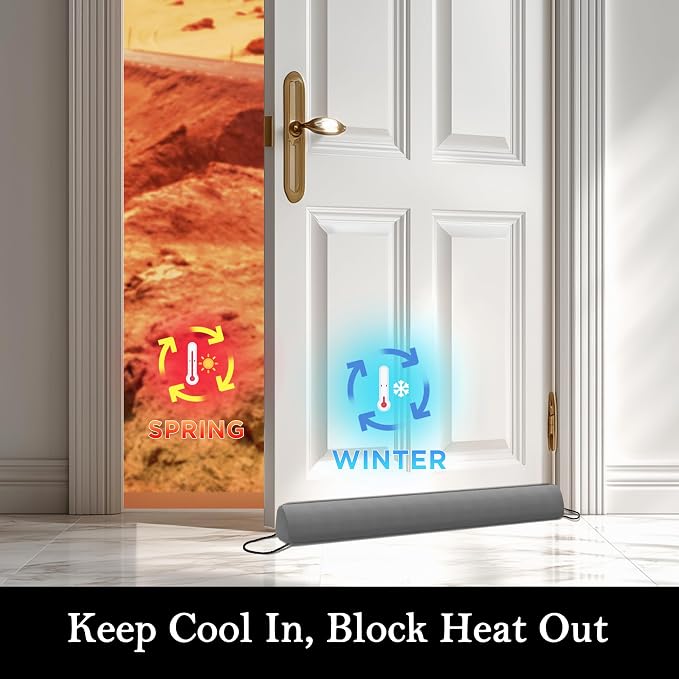 Sunolga 34" Door Draft Stopper Blocks Hot and Cold Air - Image 7