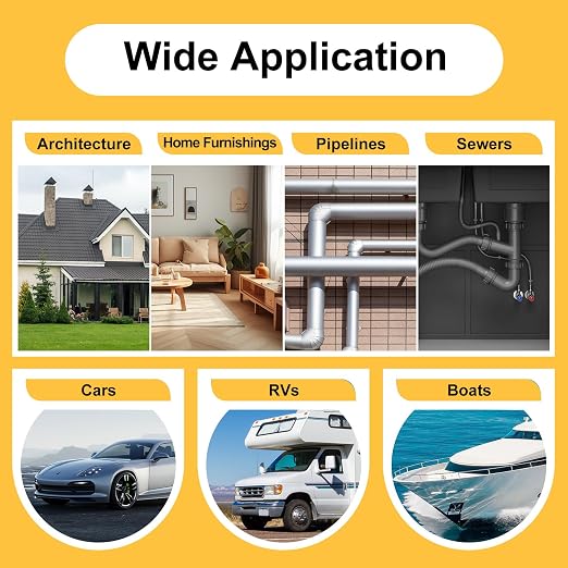 RV Roof Sealant Tape Black, 4 Inch x 50 Feet RV Repair Roof Sealer Seal Tape - Image 4