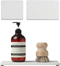 3PCS Bathroom Sink Vanity Trays, Quick Stone Drying Mat Dish Soap Dispenser by Razborci