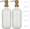 Emerson Essentials Glass Soap Bottle Dispensers, 2 Pack, Stainless-Steel Pumps by Emerson+Essentials