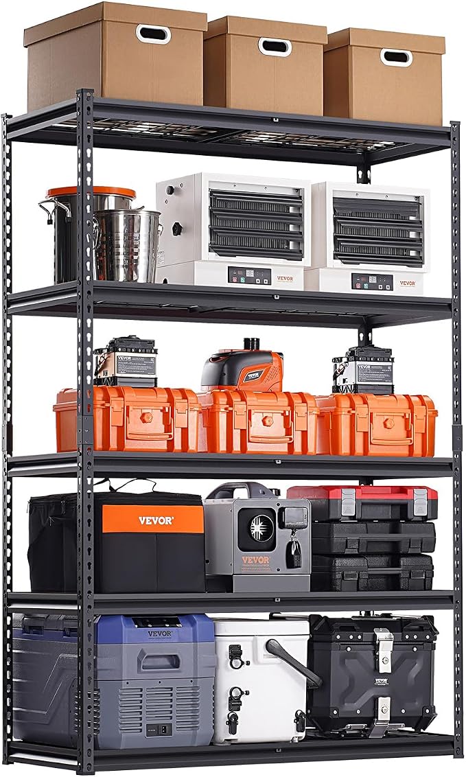 VEVOR Storage Shelves, 3000 lbs, 5 Tier Heavy Duty Garage Shelving, by VEVOR
