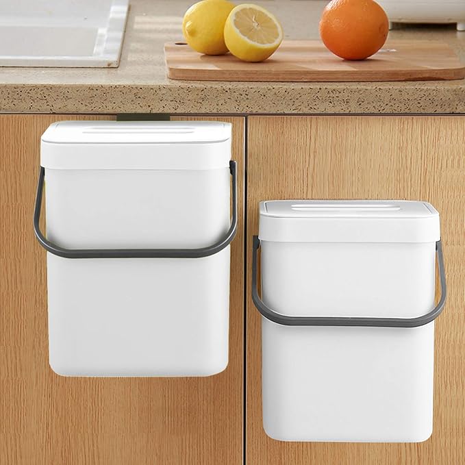 LALASTAR Compost Bin Indoor Kitchen Sealed, Hanging Small Trash Can by LALASTAR
