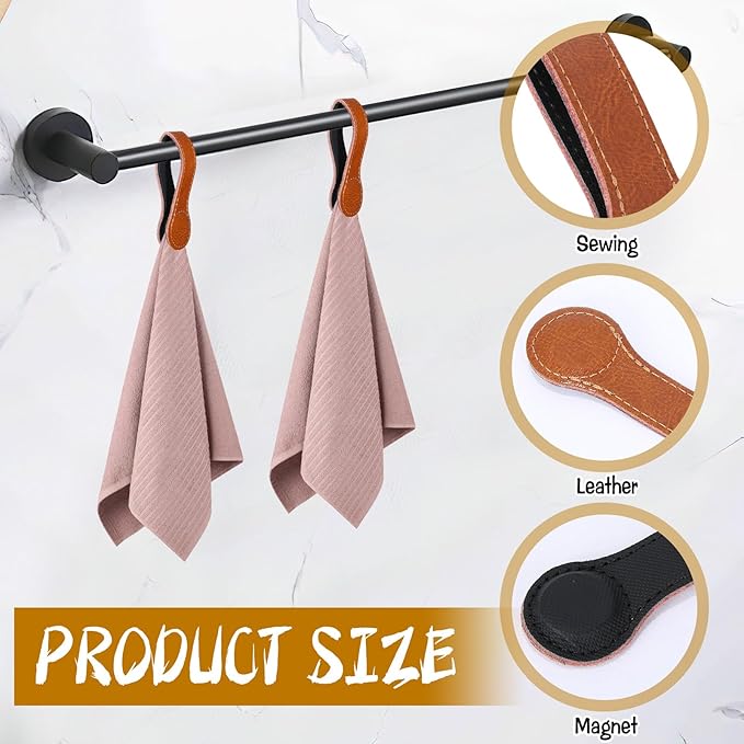 4 PCS Genuine Leather Towel Clips - Image 3