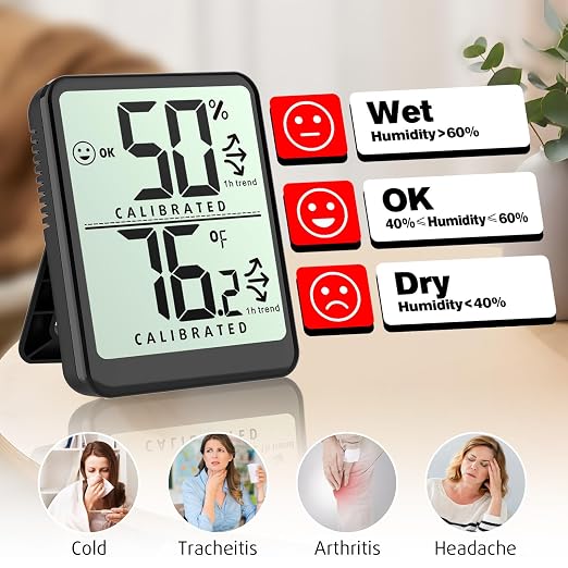 4-Pack Room Thermometer Indoor Hygrometer, Small Digital Temperature and - Image 6