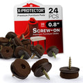 Screw-On Felt Furniture Pads X-Protector 24 PCS by X-Protector