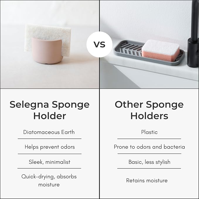 Selegna Diatomite Stone Kitchen Sink Organizer and Drying Caddy - Image 8