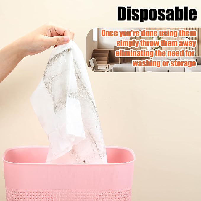 200 Counts Sweeper Wet Mopping Cloths 17.7 x 11.8'' X Large Wet Mop Pads - Image 6