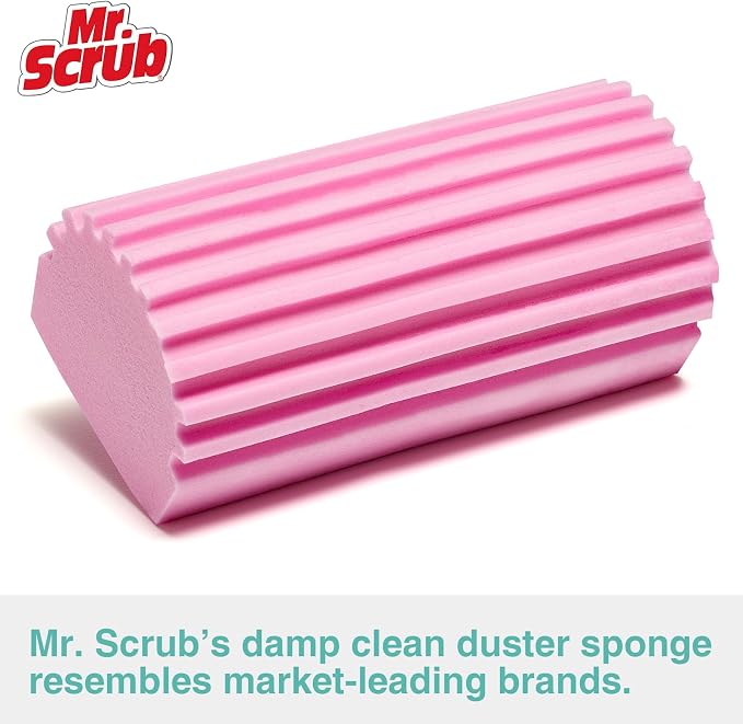 4 Pack Damp Dusting Sponge Duster, Reusable Household Cleaning Sponge Tool - Image 2