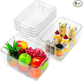 6 Pack Large Clear Plastic Storage Bins, Plastic Containers by Freebat