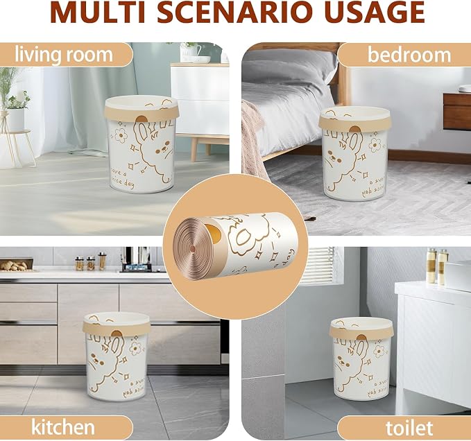 4 Gallon Trash Bags with Cute Rabbit Printed & Drawstring, Tear-Resistant Small - Image 6