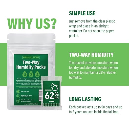 Humboldts Secret 62% Humidity Packs RH 2-Way | Moisture Absorber & Regulator - Image 3