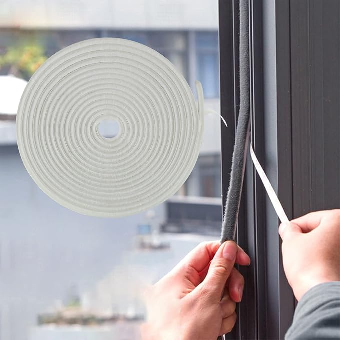65FT Brush Weather Stripping, Neat Pile Self Adhesive Seal Strip by Bruiefpap