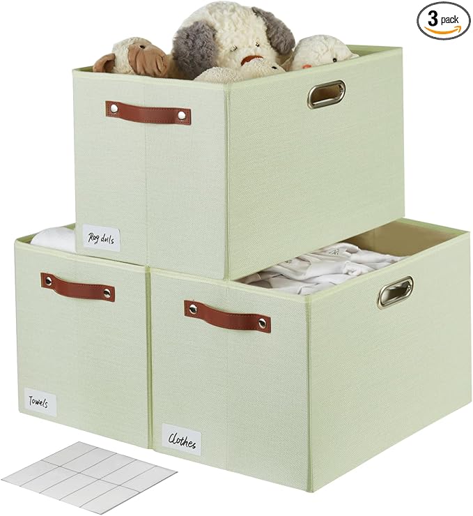 3-Pack Foldable Fabric Storage Bins by Bagnizer