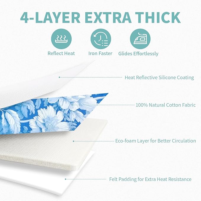 Ironing Board Cover and Pad 15x54 Inch Standard Ironing Board Cover - Image 4