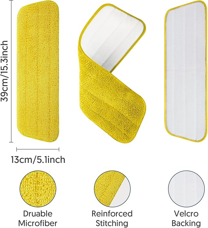7 Count Reusable Mop Pads for Swiffer PowerMop -MEXERRIS Microfiber Wet Mops - Image 3