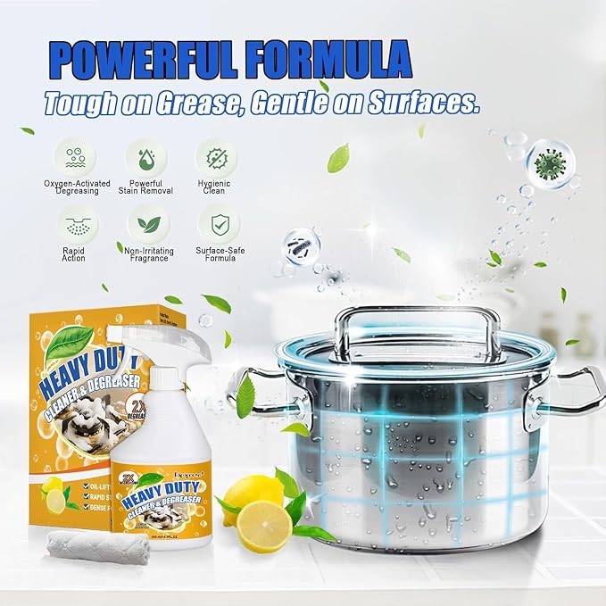 Powerful Kitchen Degreaser Foam Spray, Kitchen Heavy Oil Cleaning Agent - Image 4