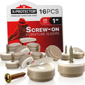 Chair Glides X-PROTECTOR – 16 PCS 1" Furniture Glides – Screw-On Chair Sliders by X-Protector