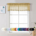 Chyhomenyc Sheer Valances for Windows 2 Pack, Small Window Curtains for Living by Chyhomenyc