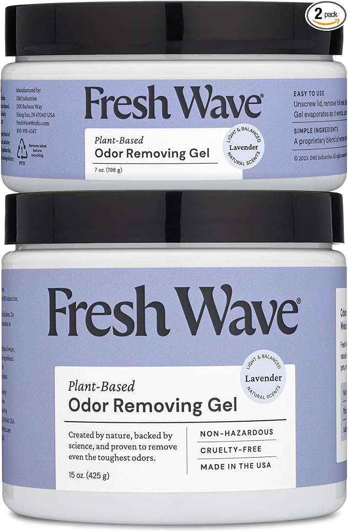 Fresh Wave Lavender Odor Removing Gel, 15 oz. & 7 oz.| Safer Odor Absorbers by FreshWave