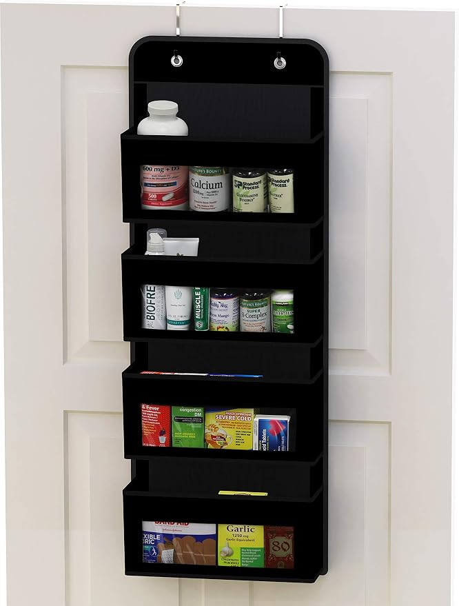 Simple Houseware 4 Clear Window Pocket Over Closet Door Storage Hanging - Image 3