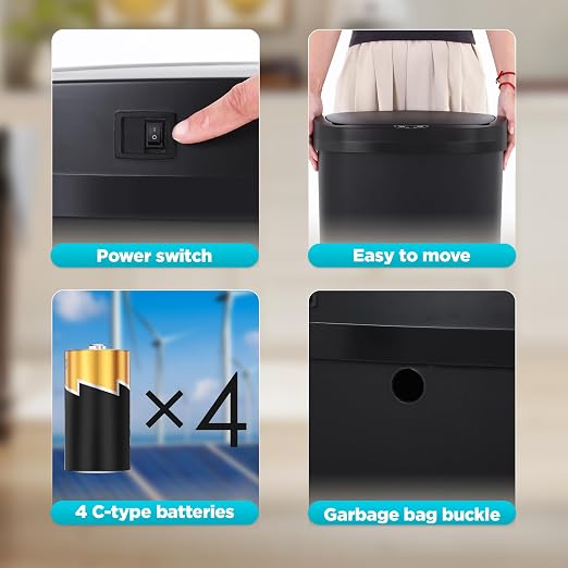 Automatic Motion Sensor Bathroom Trash Can - Image 6