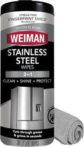 Weiman Stainless Steel Wipes Removes Fingerprints Residue Water Marks and by Weiman