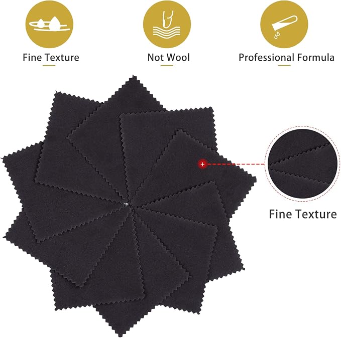 CATIFLIN 100pcs Premium Jewelry Cleaning Cloth, - Image 2