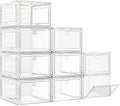7 code Large Clear Shoe Boxes Organizer【Thicker Material】 Stronger Shoe Box by 7+code