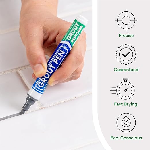 Grout Pen Grey Tile Paint Marker: Waterproof Grout Paint, Tile Grout Colorant - Image 2