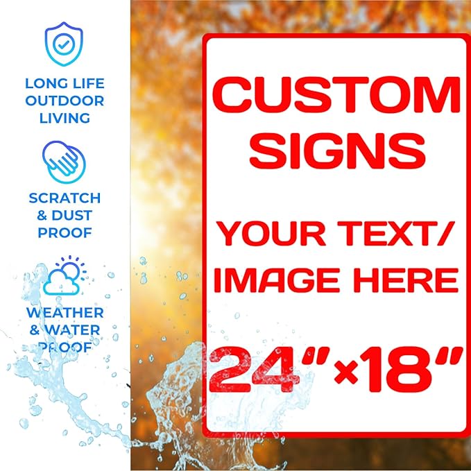Personalized signs, Aluminum Weatherproof Metal Sign, Optional reflective - Image 3