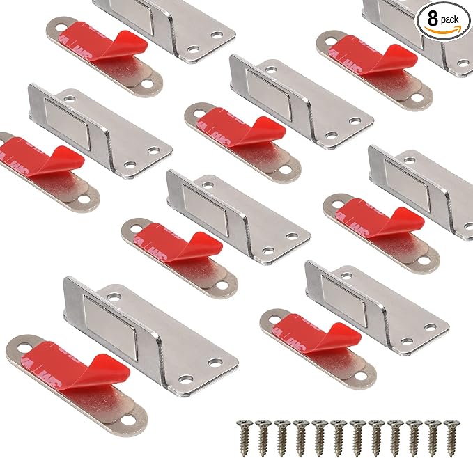 Cabinet Magnets Mousike Adhesive Strong Magnetic Door Catch Stainless Steel by Mousike