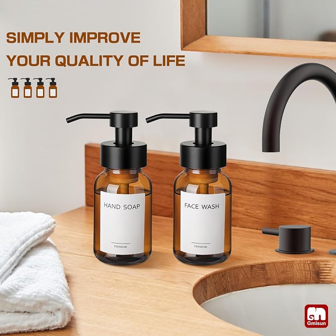 GMISUN Foaming Soap Dispenser, Refillable Hand Soap Foam Dispensers, Modern - Image 6