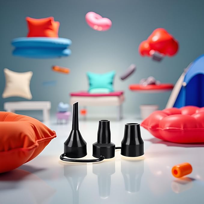 3 Sizes Black Air Pump Replacement Nozzles, Plastic Pump Nozzles, Inflatable - Image 3