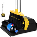 Broom with Dustpan Combo Set, Brooms and Dustpans Sets with 51'' Long Handle by Tiumso