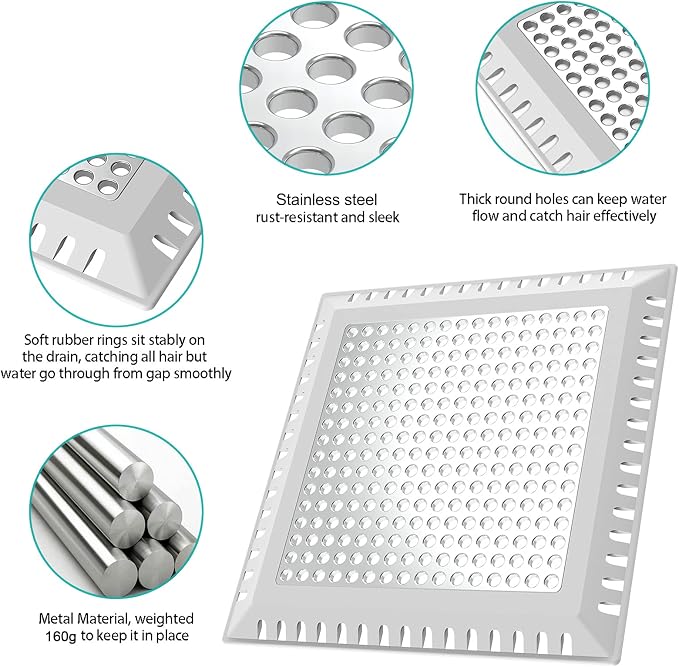 Shower Drain Hair Catcher/Drain Strainer/Shower Drain Cover - Image 4