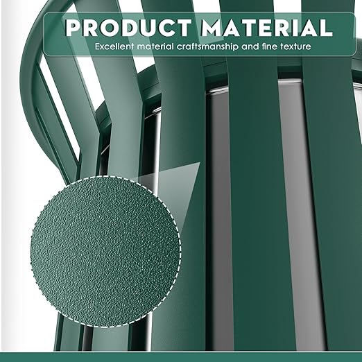 Round Heavy Duty Outdoor Trash Can, Large Metal Slatted Garbage Can - Image 3