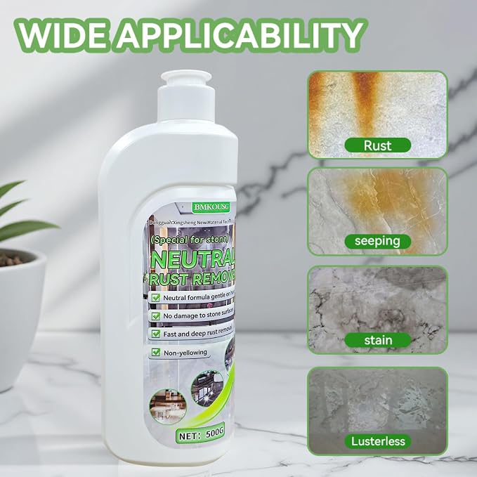 500ml Rust Stain Remover Neutral Metal Cleaner Marble Rust Remover - Image 3
