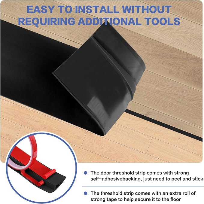 Floor Transition Strip Vinyl Door Threshold Ramp Self Adhesive Carpet Edging - Image 2