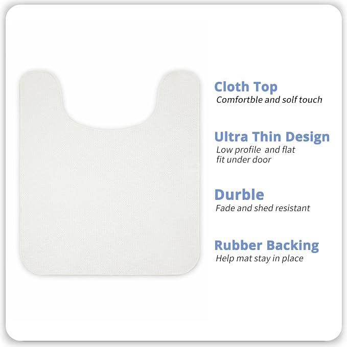 Toilet Rugs U Shaped Bathroom Rug, Machine Washable Non Slip Quick Dry Super - Image 2