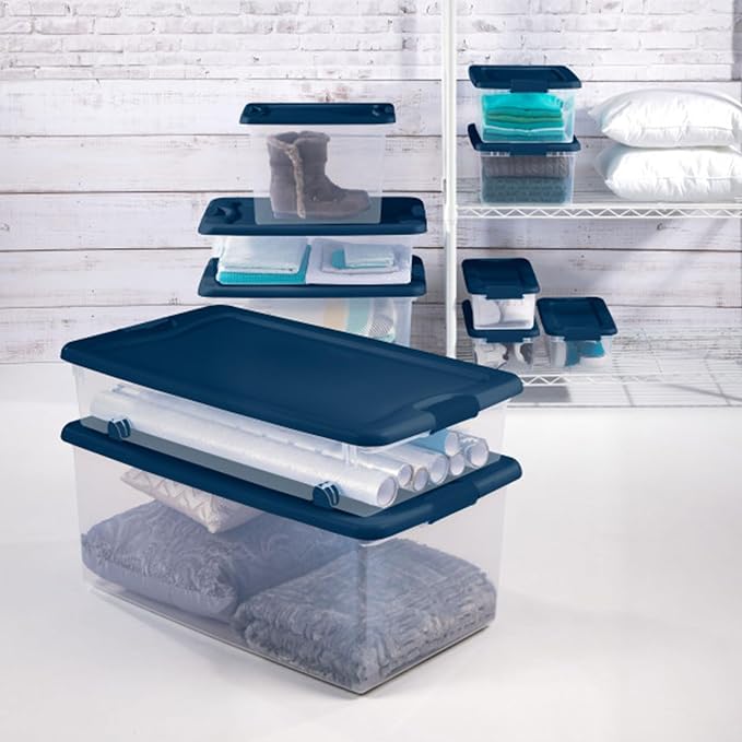 Sterilite 24-Pack Color Program, Large Clear Plastic Storage Bins - Image 6