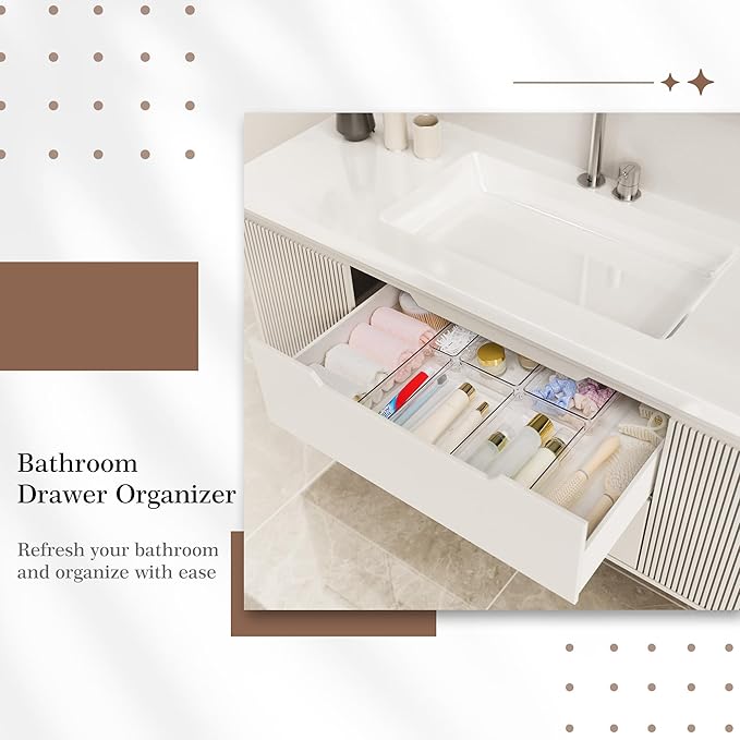 Criusia Clear Drawer Organizer 7 PCS - Image 4