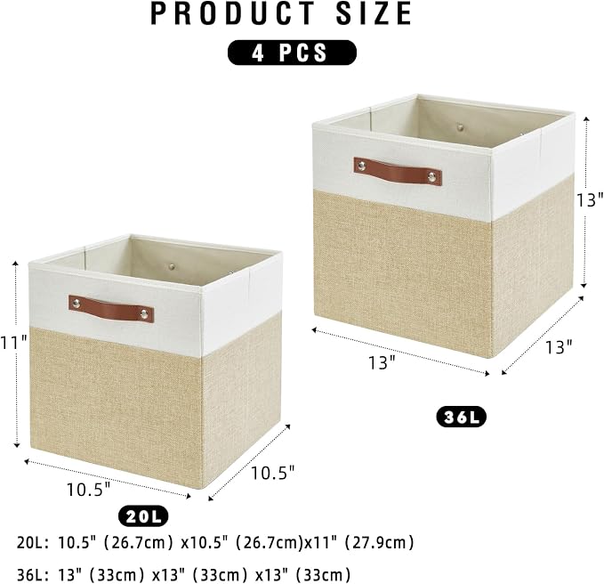 Collapsible Fabric Storage Cube Bins - Image 4